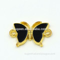 gold plated butterfly shape colourful zinc alloy loose beads free samples worldwide